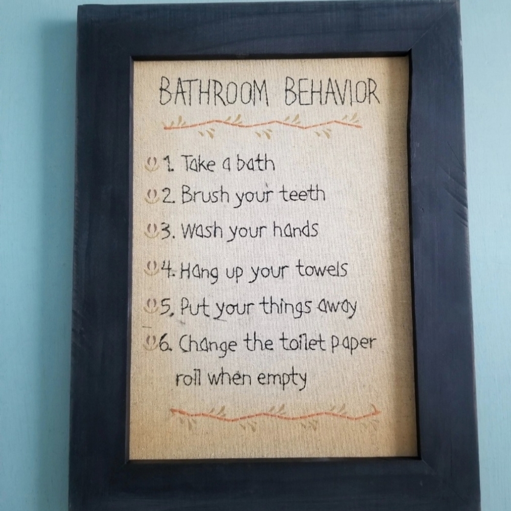 ‎kennedys-country-collection-behave-bathroom-rules
